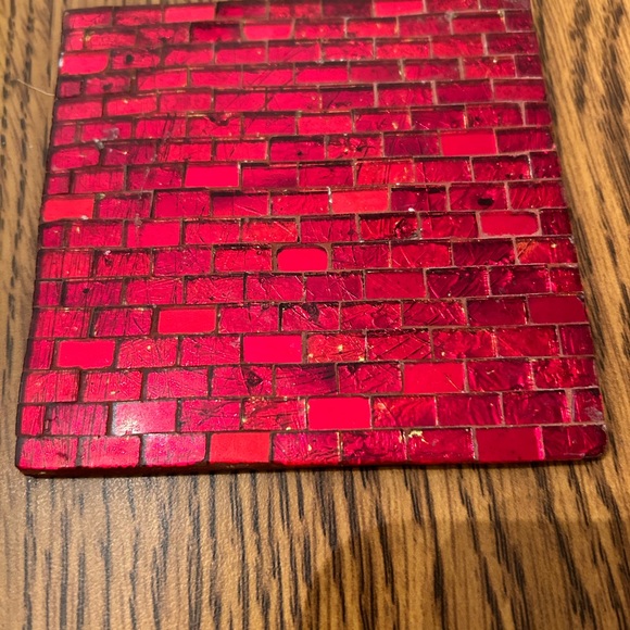 Red Glass Coasters - Picture 3 of 5